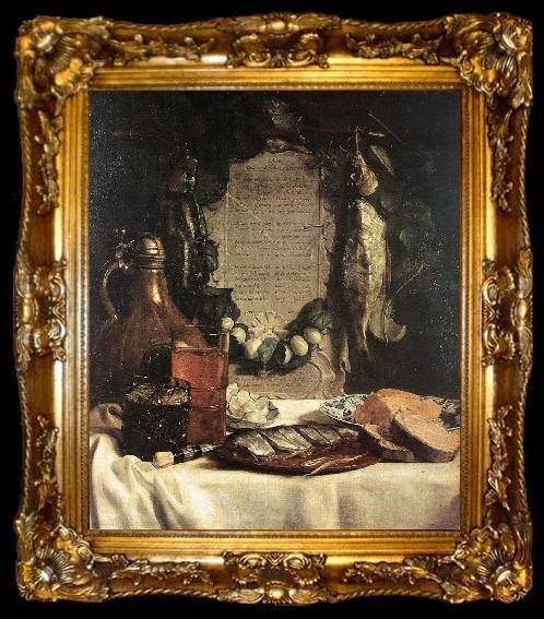 framed  BRAY, Joseph de Still-life in Praise of the Pickled Herring df, ta009-2